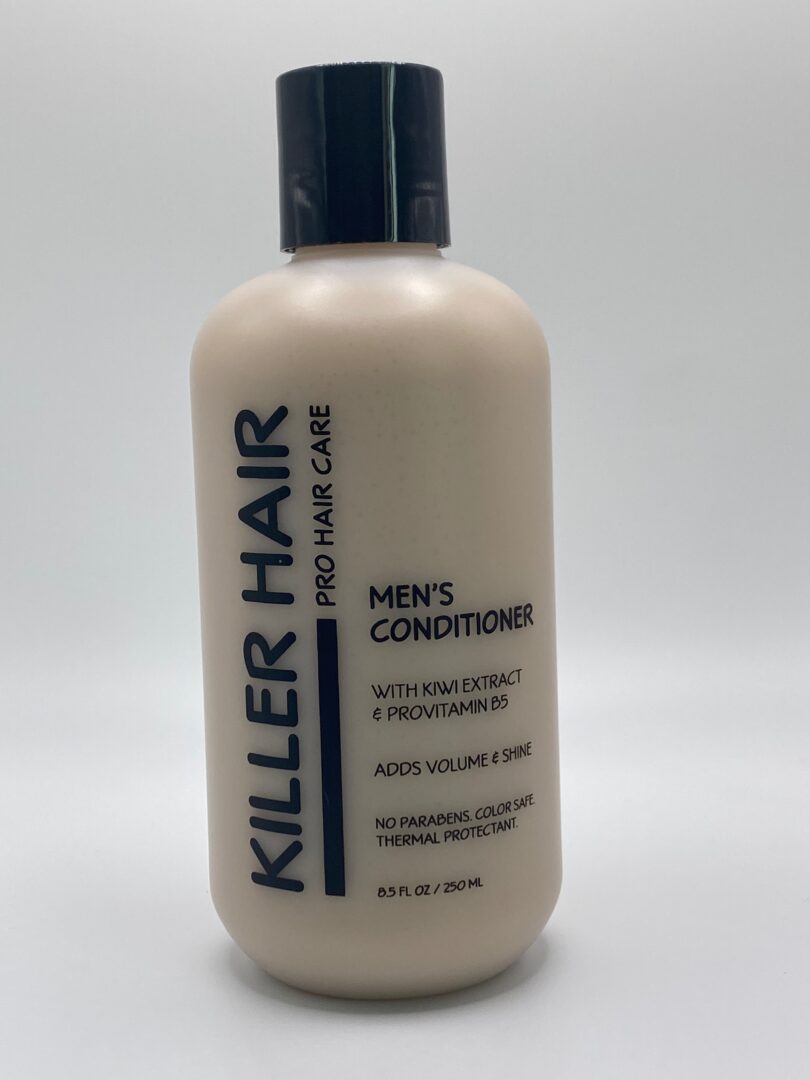 A bottle of hair conditioner for men