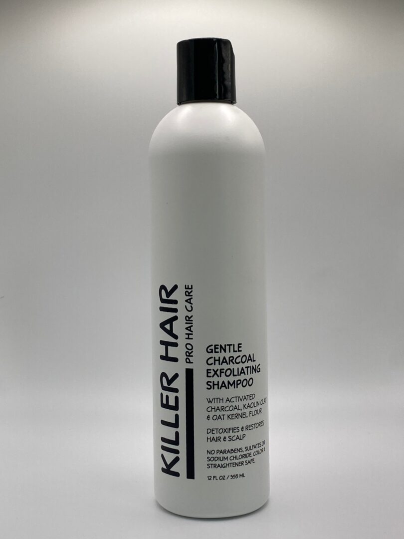 A bottle of hair care product